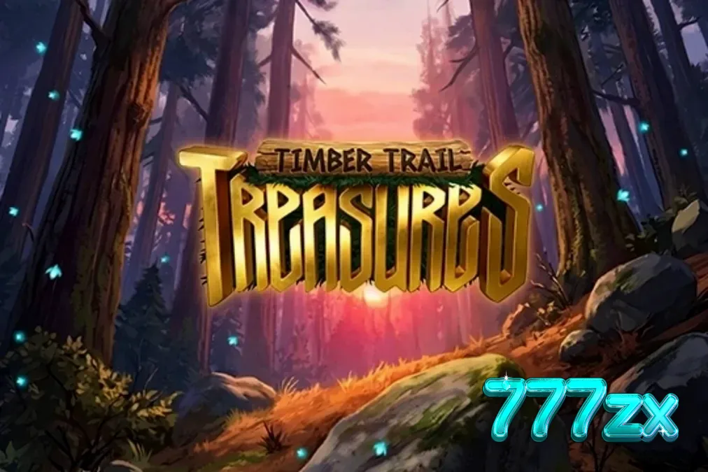 Tampilan visual slot Timber Trail Treasures dengan latar hutan mistis